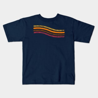 70s retro stripes Kids T-Shirt